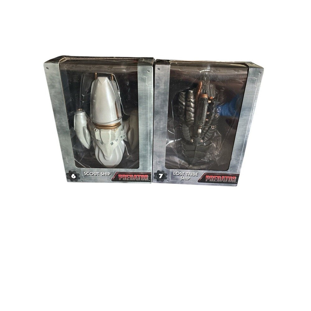 Predator Cine Machines Scout & Lost Tribe Ship Alien Space Die Cast Vehicle NECA